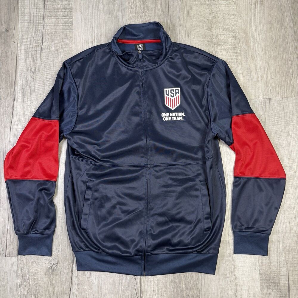 United States Soccer USA Men’s World Cup Quarter Zip Navy Size Medium Soccer Q